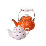 کتری قوری لعابی خال دار 2.1 لیتری