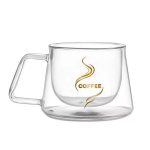 ماگ پیرکس دوجداره طرح کافی