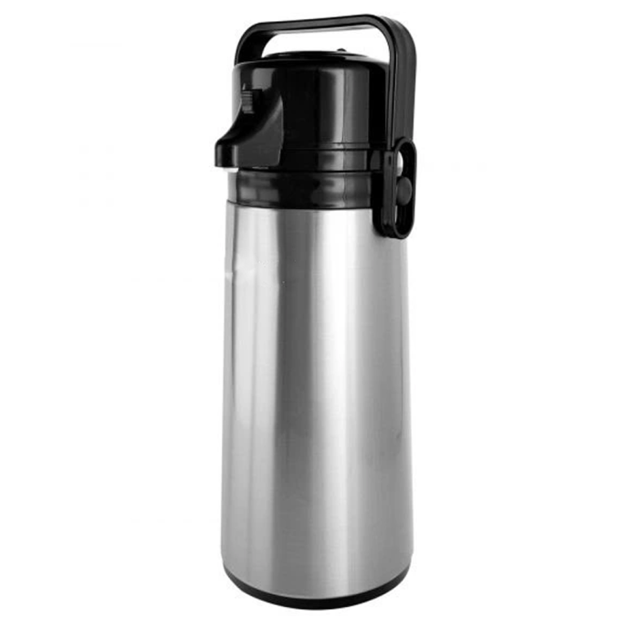 فلاسک پمپی بدنه استیل داخل شیشه با حجم 2 لیتر - تصویر 1