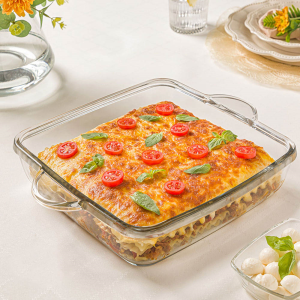 سرو مربع شیشه ای نشکن لیمون