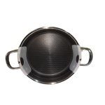 تابه دو دسته استیل کف لیزری سایز 30 - تصویر 2