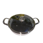 تابه دو دسته استیل کف لیزری سایز 30 - تصویر 4