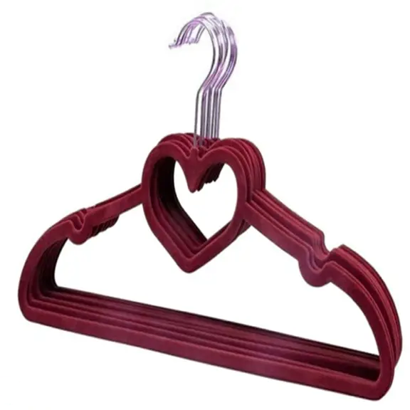 chorakhti makhmal zakhim چوب رختی قلبی مخمل ضخیم مشکی - تصویر 1