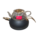 کتری قوری وردا رنگ ذغالی اکلیلی