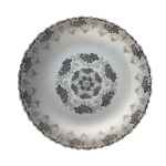 دیس گرد 1 عددی اپال سفید طوسی