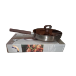 تابه استیل درب دار کف لیزری مدل تیتانیوم سایز 24 - تصویر 3