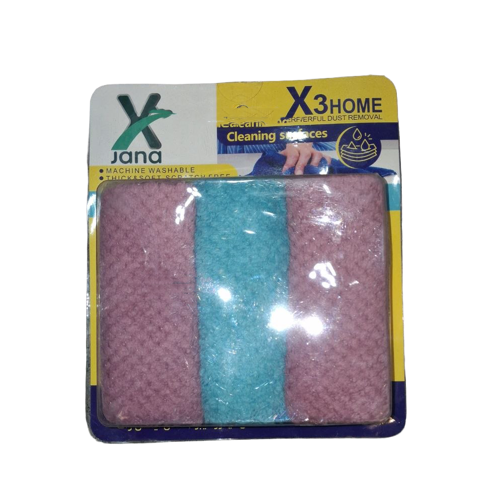 dastmal-micro-fiber دستمال جادویی میکرفایبر 3 عددی رنگی - تصویر 1